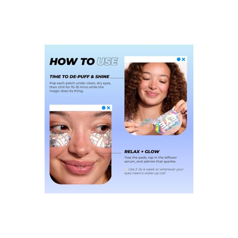Vitamasques Parches Para Ojos Diamond Eye Pads (Paquete De 3)