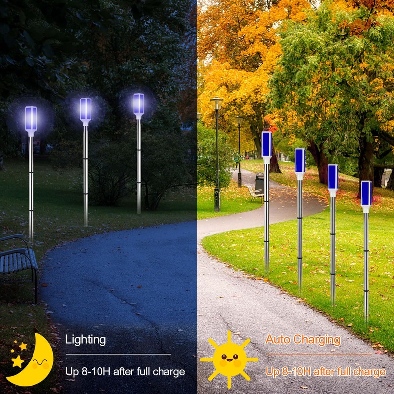 DatingShiny 10pc Solar Powered Driveway Markers - Reflective Driveway Lights