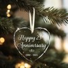 25th Anniversary Crystal Ornament，Wedding Gift for Parents,Couple，Wife or Husband，Christmas Heart