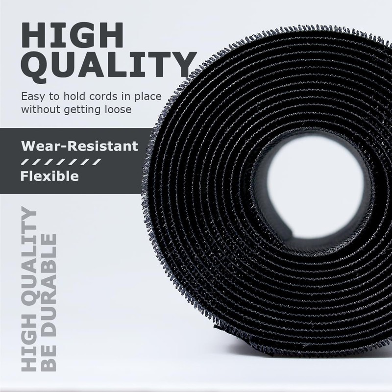 6” W X 10’L Black Floor Cord Cover for Office