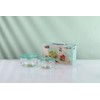 ZGYYLEAD Glass container with lid, 2-piece set, each package contains