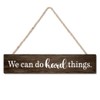 JMYROG We Can Do Hard Things Hanging Wooden Plaque, Inspirational