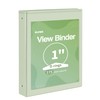 SUNEE 3 Ring Binder - 1 Inch, Clear View PVC-Free