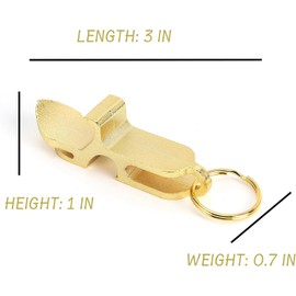 Shotgunning Tool - Beer Bottle Shotgun Tool Bottle Opener Keychain - Golden Color Sturdy Metal Alloy Pack of 2 -Bottle Opener Key Chain for Craft Beverages Effortless Use and Portability Party Favor