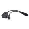 Power Plug Cable 30cm Y Shape IEC320 C6 Male to