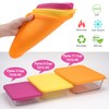 LUVCOSY 3 Cup 6 Cup 11 Cup Rectangle Silicone Storage