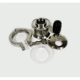 304 Stainless Heating Element Enclosure for Moonshine Still, 2" Tri Clamp X 1" NPS