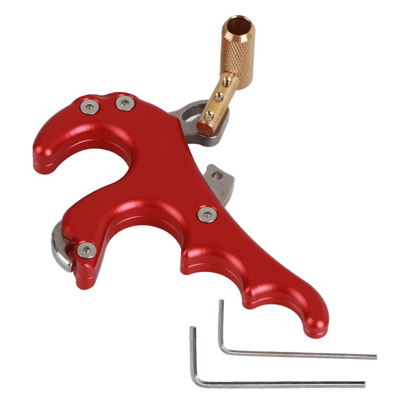 Bow Release Aids Aluminum Alloy Sensitivity Adjustable 4 Fingers Compound