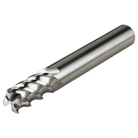 Micro 100 HMCM-0610-4X Corner Radius End Mill, 6 mm Cutter Dia, 13 mm LOC, 1 mm Corner Rad, 4 Fl, 6 mm Shank Dia, 57 mm OAL, AlTiN
