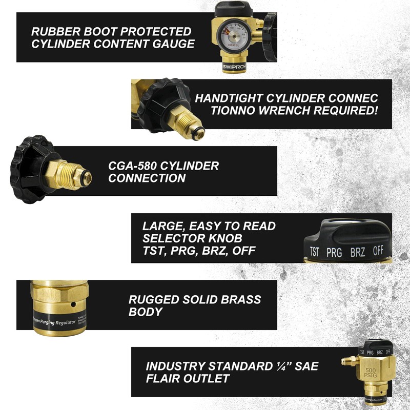 SWIPROY VN-500 Nitrogen Purging Regulator