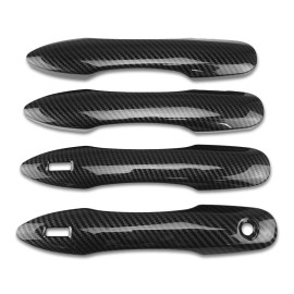 CBK Carbon Fiber Look Door Handle Cover Trim For 2018–2020 Camry w/ Smart Key