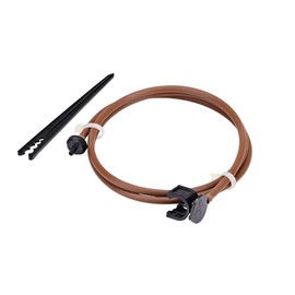 Raindrip SDFLGT 2 GPH Pressure Compensating Dripper Assembly, with Clamp N Pierce Inlet on 4 in. Stake, Brown