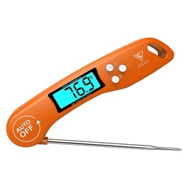 Meat Thermometers, DOQAUS Instant Read Food Thermometers for Cooking, Digital Kitchen Thermometer Probe with Backlit & Reversible Display, Cooking Temperature Thermometers for Turkey Grill BBQ
