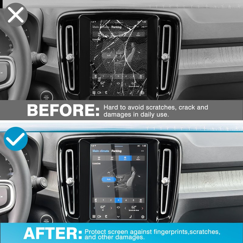 Karltys 2 Pack Screen Protector for Volvo XC40 XC60 2018-2024