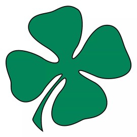 IRISH GREEN LEAF STICKER LAPTOP STICKER TOOLBOX STICKER HARD HAT STICKER HELMET