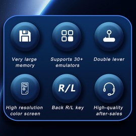 Handheld Game Console, Portable Retro Video Game Console S 3.5 Inch IPS Screen Open Source, Retro Gaming Console with Small Memory Card for Linux System (128GB)