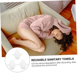 Healeved 3pcs Reusable Sanitary Pads Buds Cotton Women's Napkin 18cm Strong Absorption