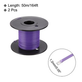sourcing map 28AWG Wire 28 Gauge Stranded Wire PVC Hookup Wire, UL1007 Tinned Copper Wire 50m/164ft Purple With Spool for Internal Connecting Wire
