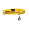 Bobby Safe - Cat collar in colored Nylon, Resistant, Choke-proof, Reflective, Adjustable, Yellow - 30x1 CM