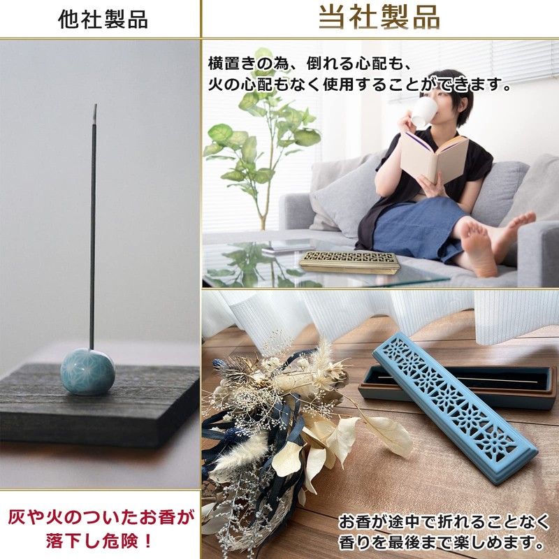 Incense Holder [Feng Shui Money Luck] Horizontal Mount with Lid,