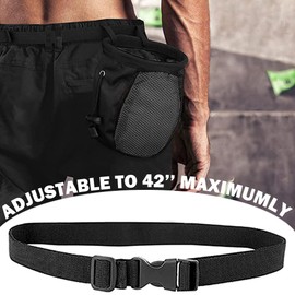 Climbing Chalk Bag - with Chalk Ball - Adjustable Black Chalk Bag for Rock Climbing Equipment, Blue