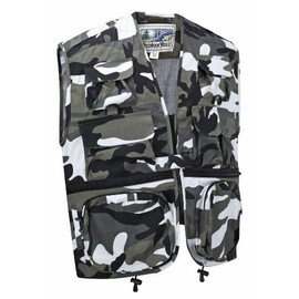 Camouflage Multi-Pocket Utility Vest Waistcoat Gilet (XL, Urban)