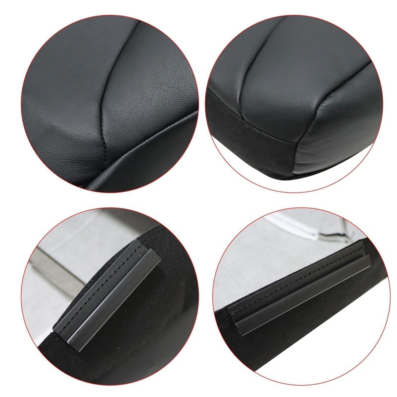 FZJDSD 2PCS Black Driver & Passenger Side Bottom Replacement Leather