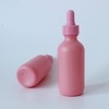 seafulee 2 oz Pink Coated Glass Dropper Bottles (60ML) with