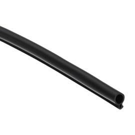 PATIKIL 16.4Ft Weather Stripping Door Seal, 3/8" Dia Bulb Bubble Shape Kerf Mount Door Sealing Tape for Door Frame Slot Sealer Window Insulation, Black