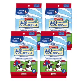 Elleair Dodeca Sheet OUTDOOR Full Body Shower Feeling Sheet, 40 Sheets (10 Sheets x 4 Packs) [Bulk Purchase] 《Chums Design》