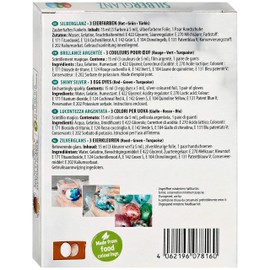 Heitmann Eierfarben, Silver Sparkle Easter Nest Blue Green and Red Glitter Foil Cold Colour 1 Piece