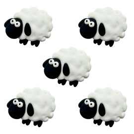 Fridge Magnets, Cute Animal Fridge magnets, Strong Decorative 3D Magnets, PACK OF 5 White Sheep Magnets