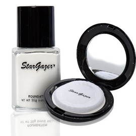 Star Gazer Liquid Foundation Makeup and Pressed Powder (White)