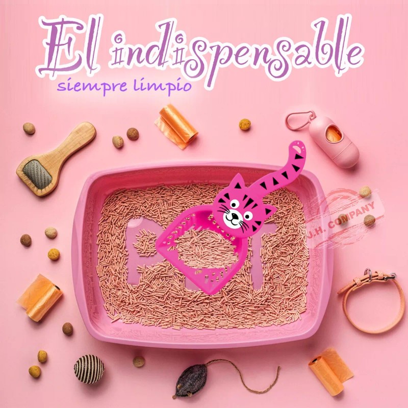 J.H. Company Pala Para Arenero De Gato Mascota Recogedora Heces