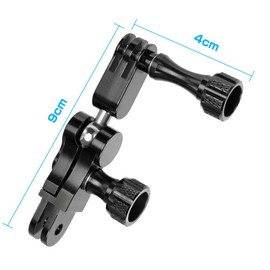 SINTYAN Aluminum Spherical Bracket, 180° Front and Rear Rotation, 360° Left and Right Rotation, Fine Adjustment, Wrench Included, Aluminum, Rustproof, Compatible with GoPro/OSMO Action/Insta360
