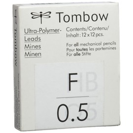 Tombow EX-05P-F Box of 12 Tubes with 12 Pencil Leads 0.5 mm