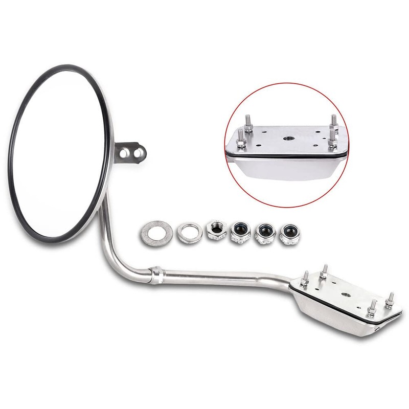 SCITOO Truck Hood Mirror Chrome Door Mounted fit for For