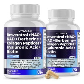 Vitamax Resveratrol Nad Berberine 120 Conteo                                                                                                          