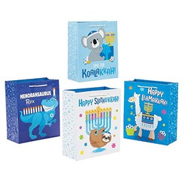 Fun Express Hanukkah Animal Gift Bags (set of 12)