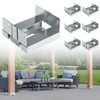 FMhotu Galvanized Post Base for Concrete, Adjustable Aluminum-zinc Plated Steel