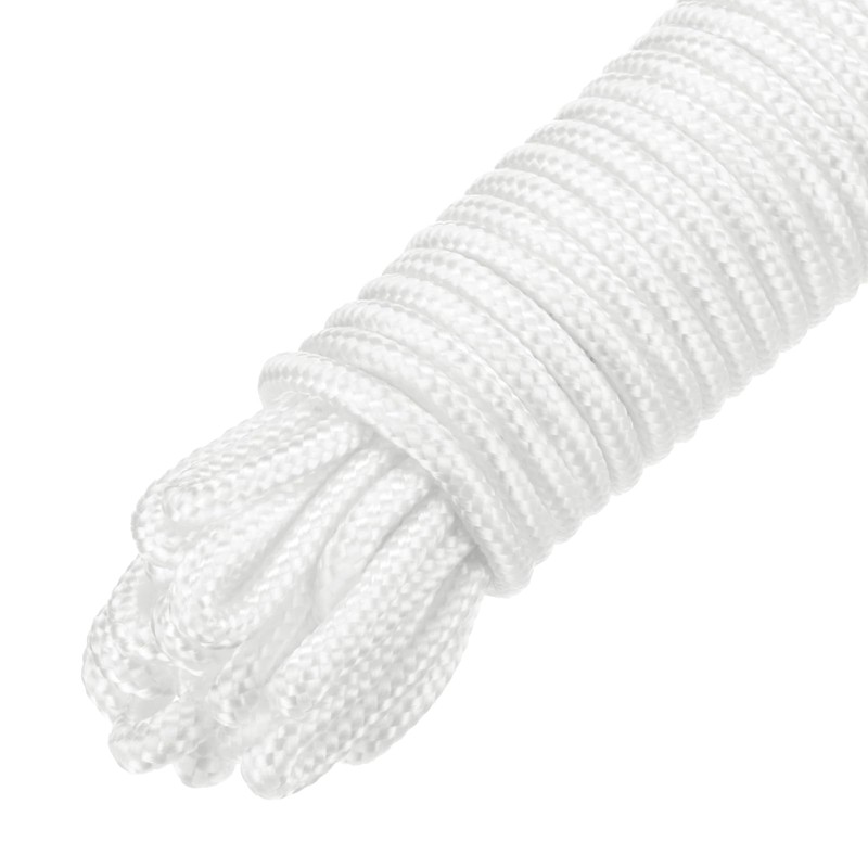 QUARKZMAN Polypropylen-Seilgeflecht 30M/98.4ft 3/16" 4mm Weiß für den Innen- und