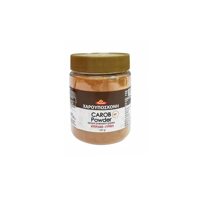 Carob Powder Mavroudes for Hot or Cold Beverage 100% Carob