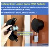 Gascem Door Knob Lockout Device. (Matt Black, 1 Padlock Included).