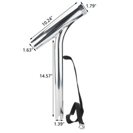 NovelBee 2pcs Stainless Steel Outrigger Boat Fishing Rod Holder,Fishing Pole Holder for Marine Boat Yacht