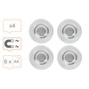 Nobo 1904116 Rare Earth Magnet - Clear (Pack of 4)