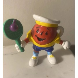Kraft Foods KOOL-Aid Vintage KOOL-AID Man TENNIS PLAYER 2" Figure PVC w/ Racket KRAFT FOODS