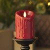 Luminara Wax Drip Flameless LED Candle, Burgundy 3" x 4.5",