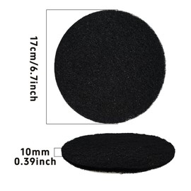 AUXBC 12PCS 6.7” Round Compost Bin Charcoal Filters, 0.4” Thick Activated Carbon Filters for Kitchen Countertop Compost Pail, Home Bucket Filter Replacements