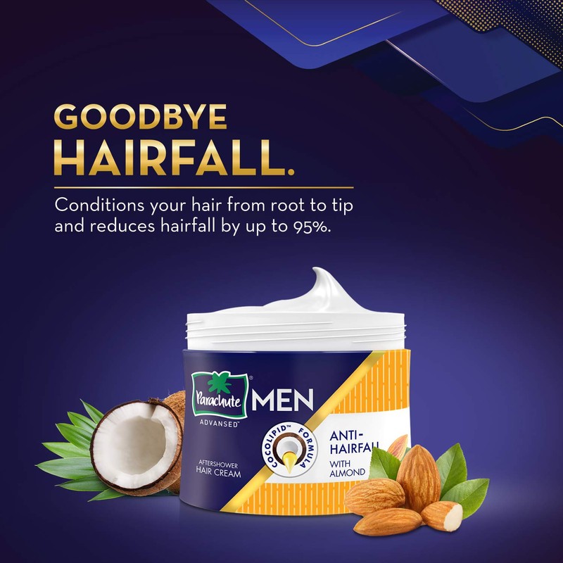 Parachute Advansed Men Hair Cream, Anti -Hairfall, 50gm (Ship from