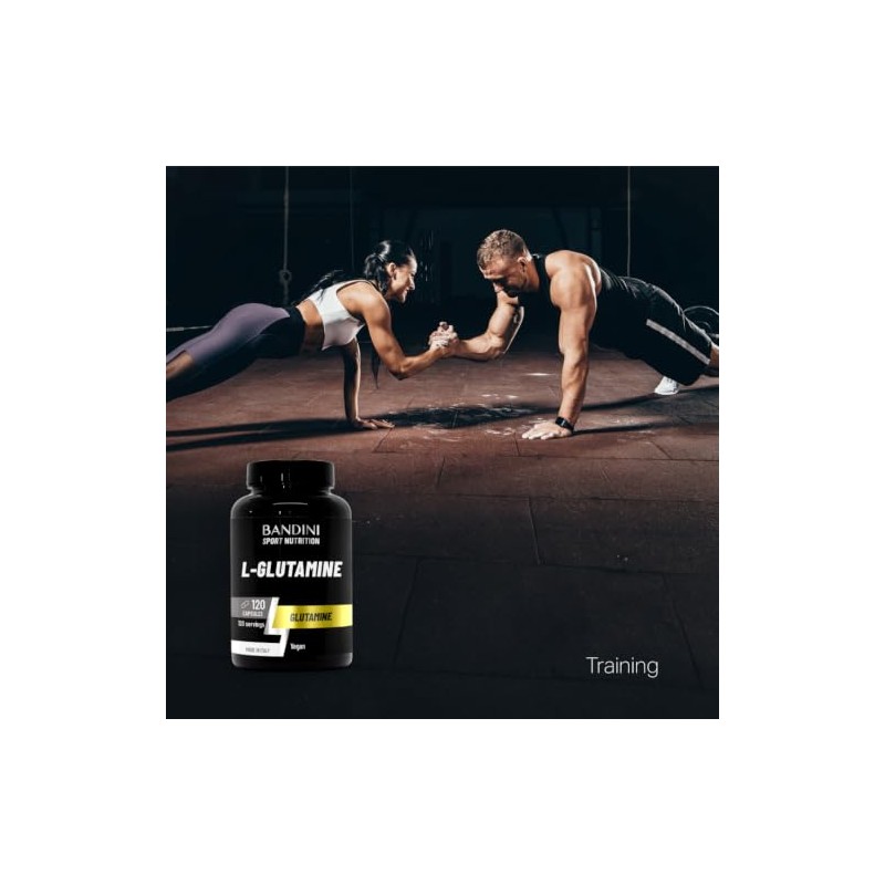 Bandini® L-Glutamine 120 Capsules - L-Glutamine Semi-Essential Amino Acid |